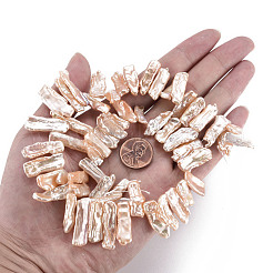 Природные Кеши жемчуг пряди PEAR-S020-H08