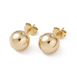 Круглые серьги-гвоздики из латуни с гальваническим покрытием для женщин&nbsp;LS-EJEW-F294-08E-G