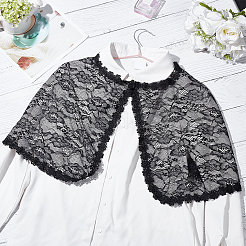 Съемные свадебные кружевные шали из полиэстера AJEW-WH0248-14A