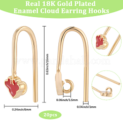 20 шт латунные серьги крючки KK-BBC0018-68