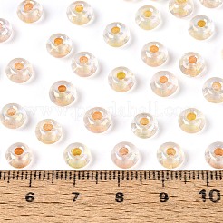 Внутри цветные прозрачные стеклянные бусины&nbsp;SEED-T009-01G