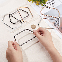 6 шт. двухцветные железные ручки для сумок FIND-WR0005-57