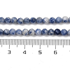 Натуральное синее пятно нитки из бисера яшмы G-A252-A02-4mm