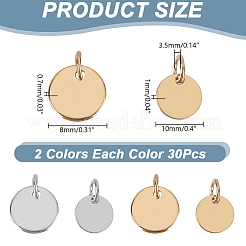 60 шт. 4 стиля ионного покрытия (IP) 304 нержавеющая сталь подвески&nbsp;STAS-AR0002-51