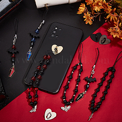 Ремешки для мобильных телефонов из сплава и стекла&nbsp;HJEW-OC00078