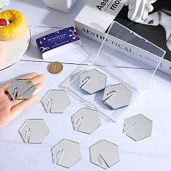 Подвески из акрилового зеркала для бокалов AJEW-SC0002-53C-02