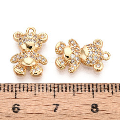 Латунные микропаве прозрачные подвески с фианитом KK-T078-02G-02