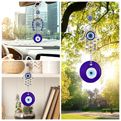 2 шт. 2 стиля хамса рука/рука Мириам/подкова подвеска украшения&nbsp;AJEW-CA0003-50