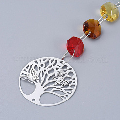 Люстра suncatchers призмы octogon стеклянная чакра подвесной кулон AJEW-G025-C02