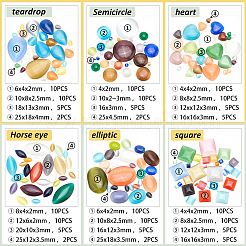 168 шт. 24 кабошона кошачий глаз CE-PH0001-05