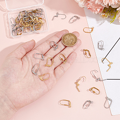 60 шт. 6 стиля фурнитуры для сережек с застежкой-молнией из нержавеющей стали 304 STAS-UN0060-14