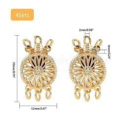 Застежки латунные коробки&nbsp;KK-PH0004-65G