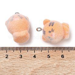 Флокированные подвески из непрозрачной смолы&nbsp;RESI-F064-A24