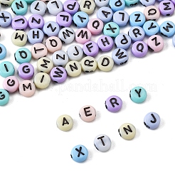 100 г плоские круглые непрозрачные акриловые бусины в стиле «ремесло»&nbsp;SACR-FS0001-34