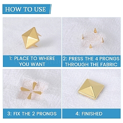 200 шт. 4 стиля железных шпилек заклепок&nbsp;IFIN-GF0001-54G