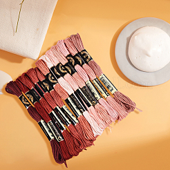 6-слойная полиэфирная нить для вышивания OCOR-WH20074-01A-09