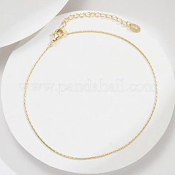 925 браслет на ногу из стерлингового серебра с цепочкой «Бостон» AJEW-Z029-16G