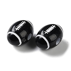 Непрозрачные акриловые европейские бусины с распылением&nbsp;SACR-P031-28B-03