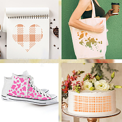 2 набор трафаретов для рисования пластиковыми фигурками животных AJEW-GF0008-89