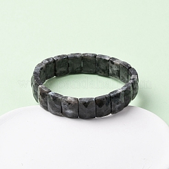 Прямоугольные браслеты из натуральных бусин лабрадорита для женщин и мужчин BJEW-Z149-01F