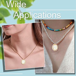 2 шт. подвески из латуни с микропаве из кубического циркония и ракушек&nbsp;KK-CJ0003-03