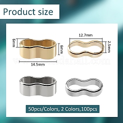 100 шт. 2-х цветные подвески-слайдеры из цинкового сплава FIND-DC0004-96