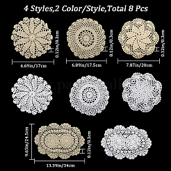 8 шт. 8 стиля хлопчатобумажной ткани прокладки AJEW-GF0008-95