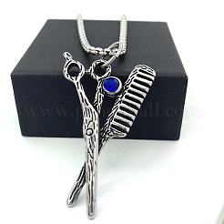 Винтажные мужские ожерелья с подвесками в виде парикмахерских ножниц из нержавеющей стали VS7422