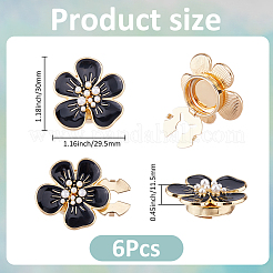 6 шт. запонки из эмалевого сплава DIY-FH0009-79B