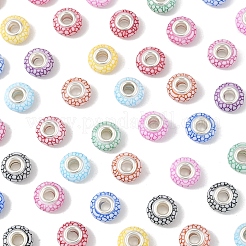 50шт 10 цвета непрозрачной смолы европейские бусины RESI-FS0002-19