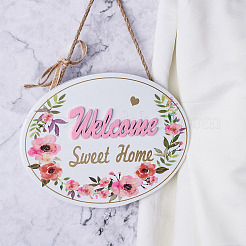 2 шт. 2 стиля МДФ деревянная подвесная тарелка настенные украшения&nbsp;HJEW-CF0001-04