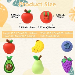 12шт 6 стиля силиконовые бусины&nbsp;SIL-CJ0003-18