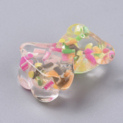 Кабошон из прозрачной смолы конфетного цвета&nbsp;RESI-WH0008-34A