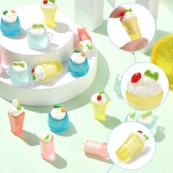 30 шт. 5 стиля миниатюрные украшения для прохладительных напитков из смолы&nbsp;DJEW-CJ0001-21