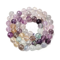 Природных красочные флюорита бисер нитей&nbsp;G-P603-C-6mm-07