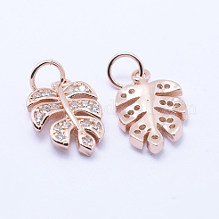 Латунные микро проложить кубического циркония подвески KK-P133-04RG-NR