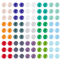375шт 15 цвета непрозрачные однотонные стеклянные бусины&nbsp;GLAA-TA0003-26