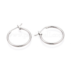 Серьги-кольца из нержавеющей стали 304 EJEW-T048-25B-P