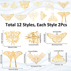 24шт 12 стиля латунные подвески&nbsp;KK-SC0005-47