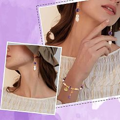 2 нити бусин из натурального лепидолита/фиолетовой слюды G-OC0003-28