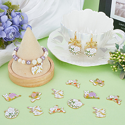 20 шт. 5 подвески из позолоченного сплава с эмалью ENAM-SC0004-30