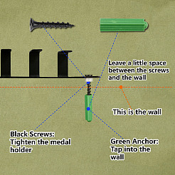 Рамка для железных медалей AJEW-WH0390-055