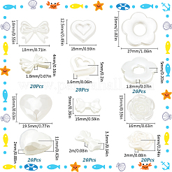 120 шт. 6 стиля АБС пластик имитация жемчуга большие бусины KY-SC0002-30