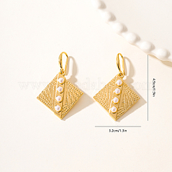 Серьги-подвески из латуни с имитацией жемчуга&nbsp;GH2902-3