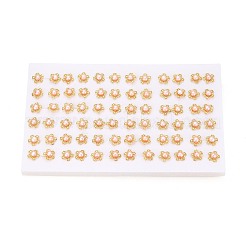 Серьги-гвоздики из натурального жемчуга в форме цветка из латуни&nbsp;PEAR-N017-07F