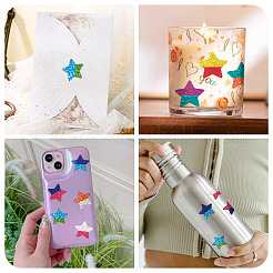 2 рулон звездных лазерных самоклеящихся наклеек DIY-TA0012-98