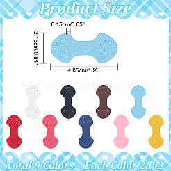 18 шт. 9-х цветная пришивная застежка-подвеска из искусственной кожи pu PURS-WR0001-29