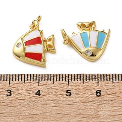 Латунные микропаве прозрачные подвески с фианитом&nbsp;KK-D221-25G