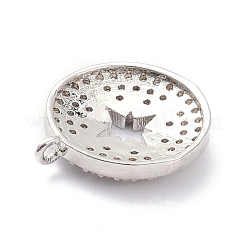 Латунные микропаве прозрачные подвески с фианитом&nbsp;ZIRC-L091-088P