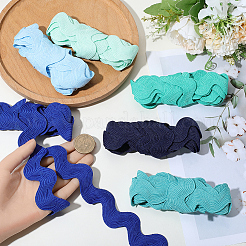 12 ярд 6 цвета ленты из полиэстера с волнистой бахромой&nbsp;OCOR-GF0005-56